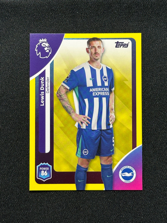 Lewis Dunk Yellow Parallel Base - Topps Premier League 2026