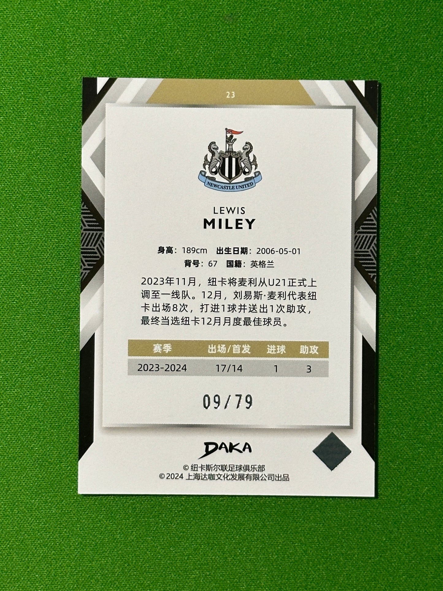 Lewis Miley 09/79 - DAKA Newcastle 2023-24