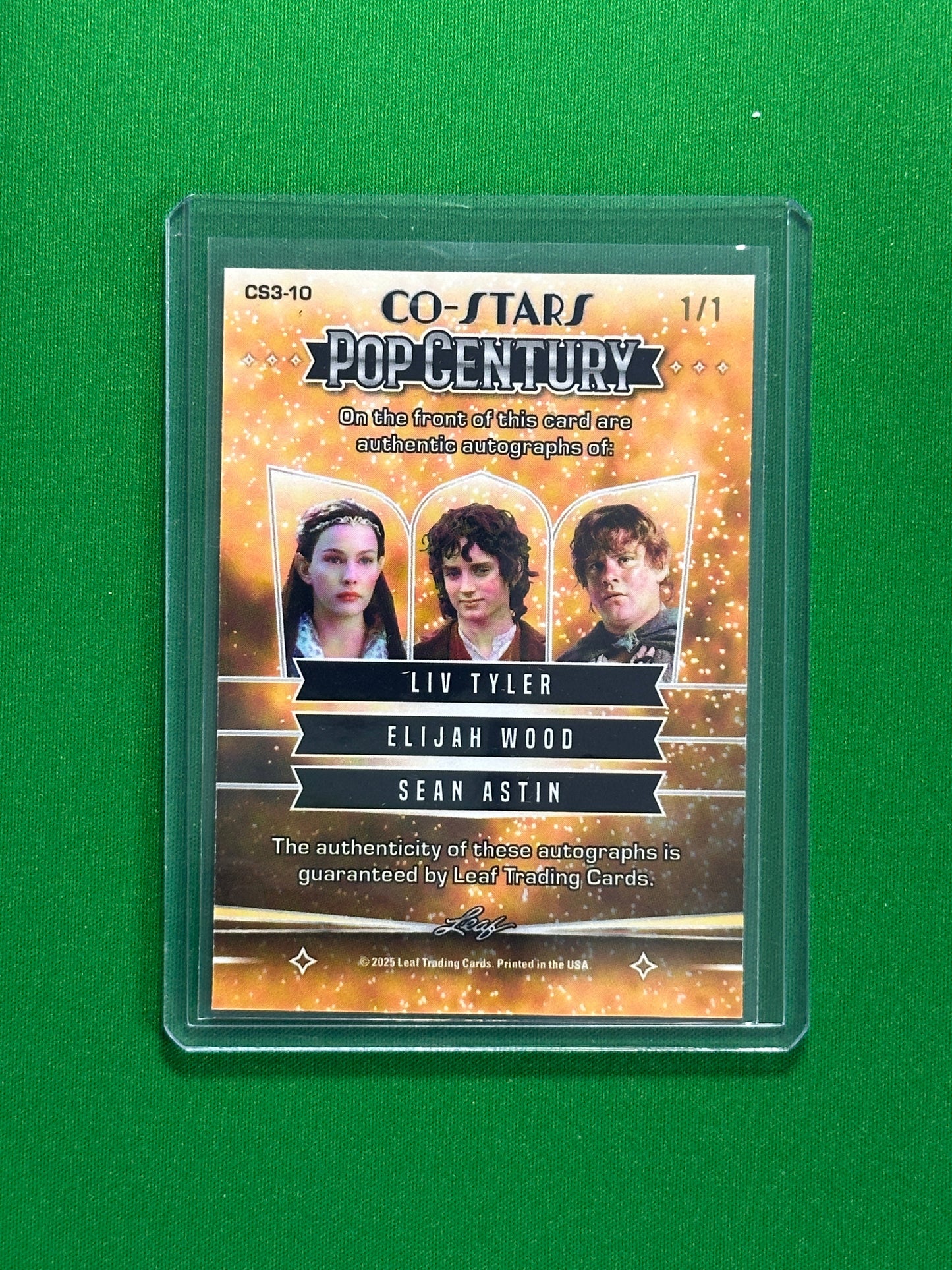 Liv Tyler & Elijah Wood & Sean Astin Triple Autograph 1/1 - Leaf Pop Century 2025