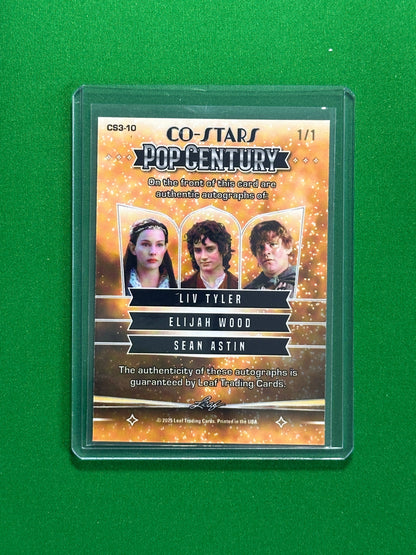 Liv Tyler & Elijah Wood & Sean Astin Triple Autograph 1/1 - Leaf Pop Century 2025