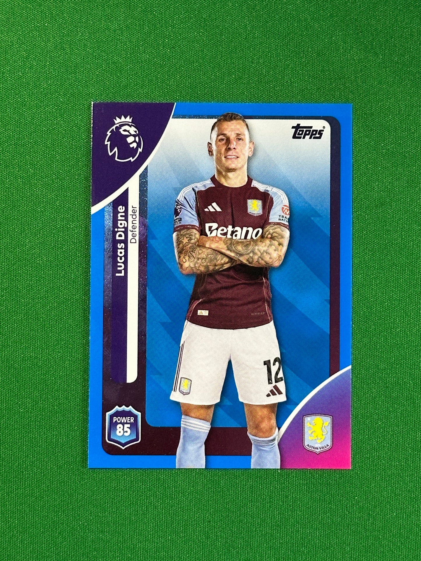 Lucas Digne Blue Parallel Base - Topps Premier League 2026
