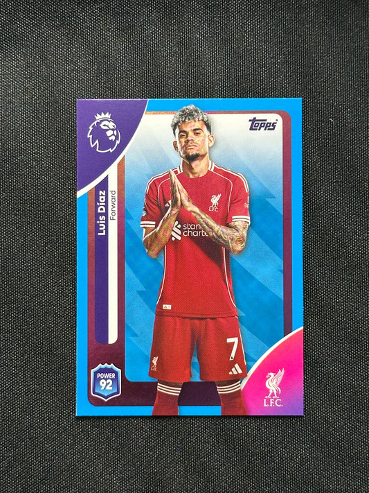 Luis Diaz Blue Parallel Base - Topps Premier League 2026