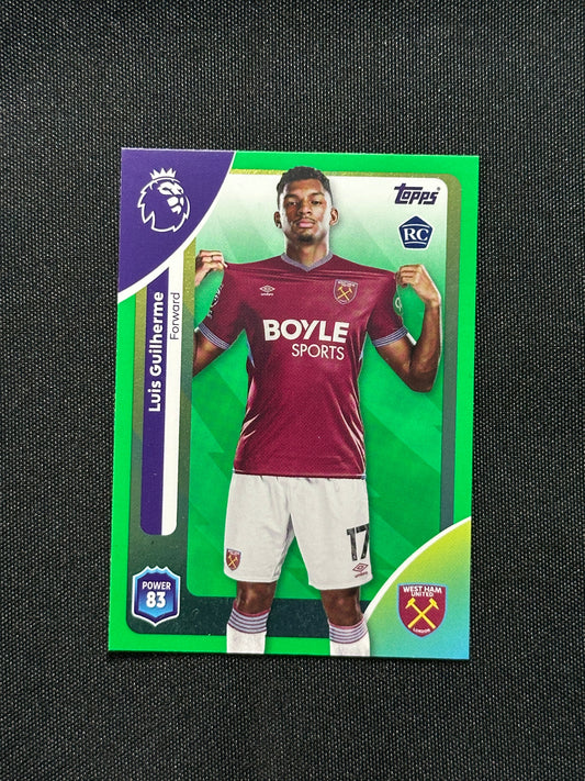 Luis Guilherme Green Parallel Base - Topps Premier League 2026