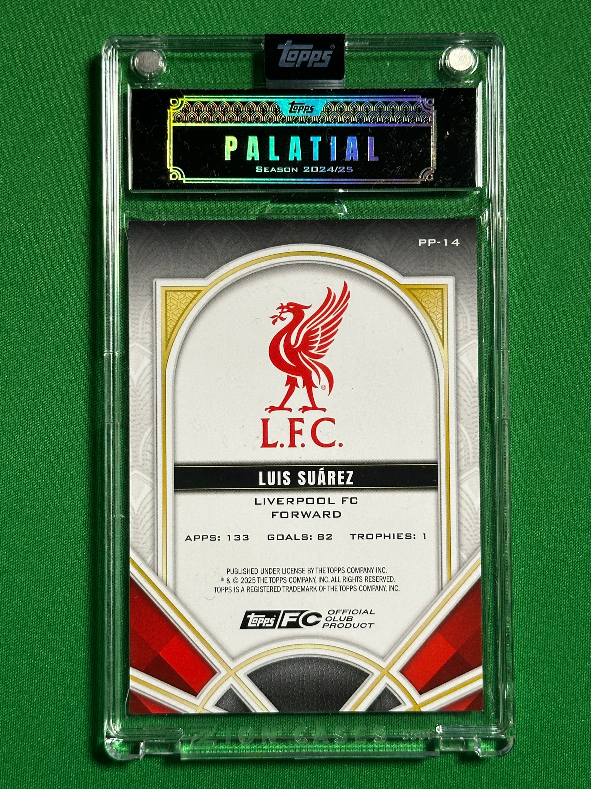 Luis Suarez 04/10 - Topps Liverpool Palatial 2024/25 Back