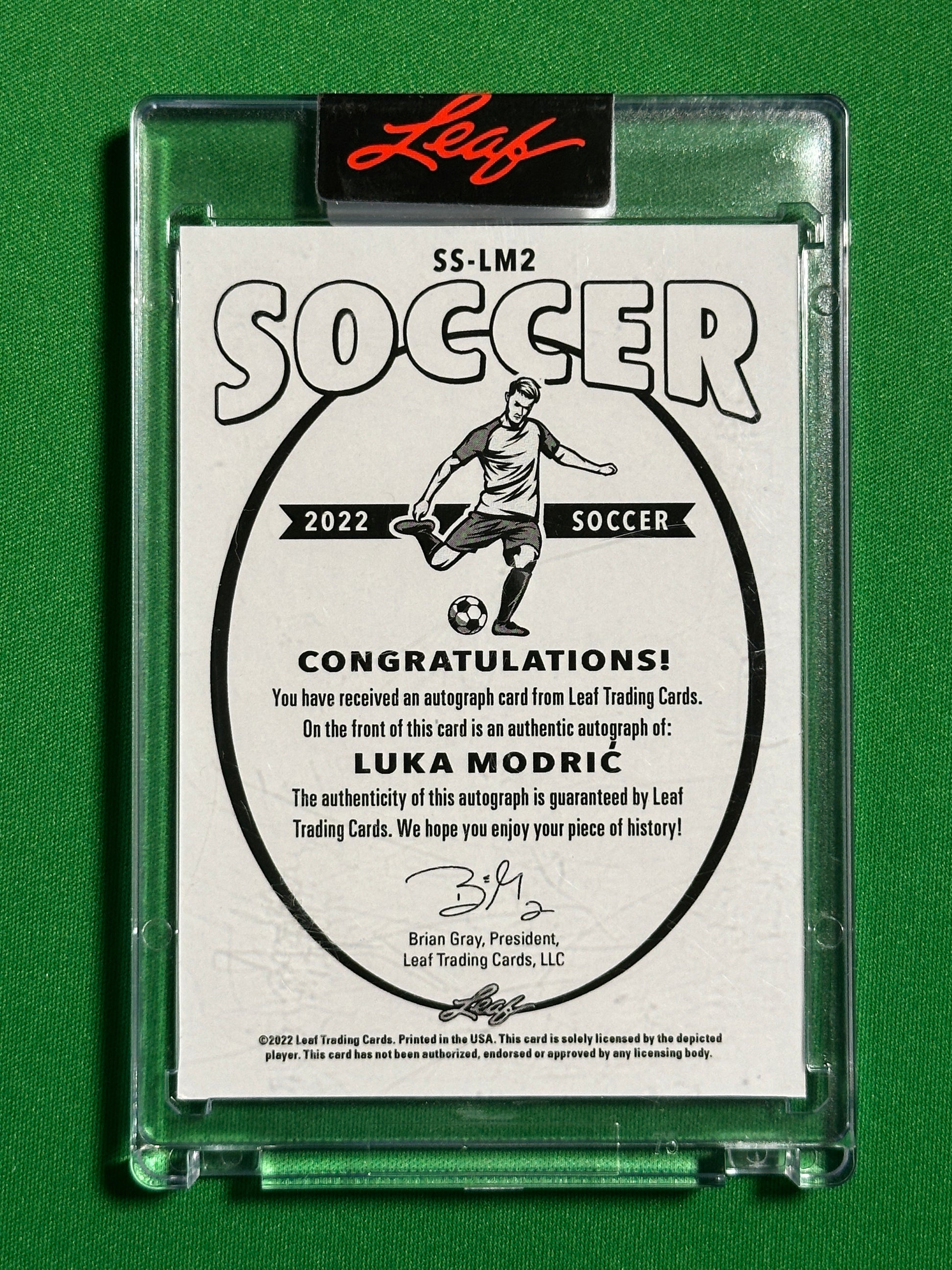 Luka Modric 1/1 One of One - Leaf Signature Series 2022 Back