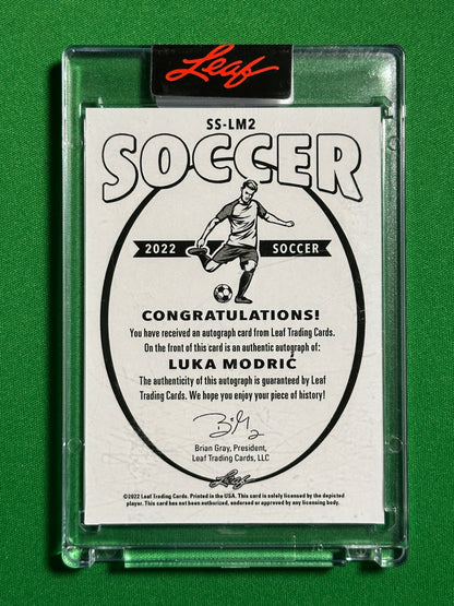 Luka Modric 1/1 One of One - Leaf Signature Series 2022 Back