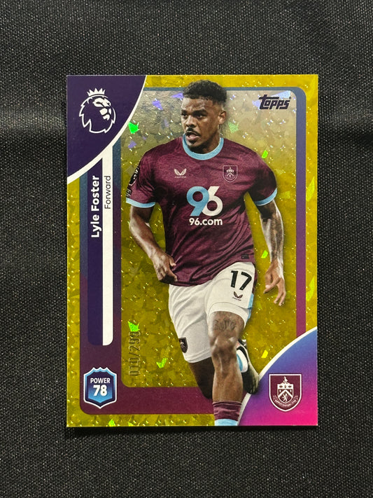 Lyle Foster Numbered Parallel 010/299 - Topps Premier League 2026