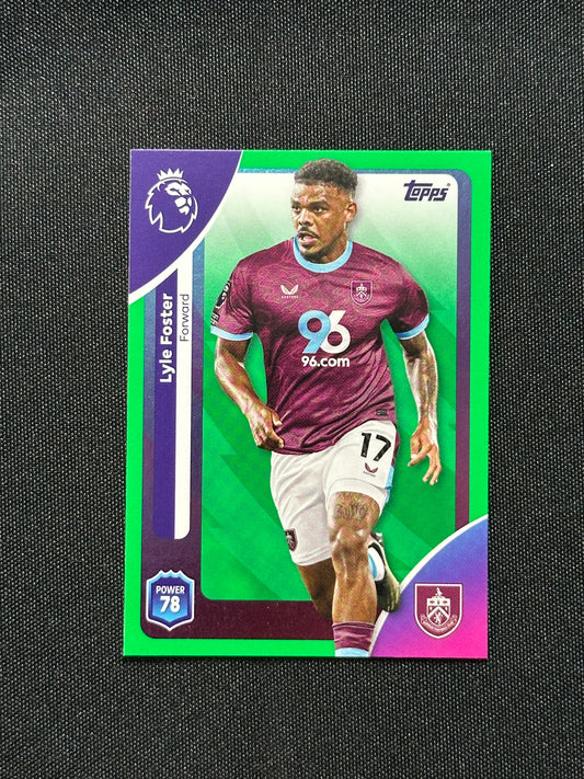 Lyle Foster Green Parallel Base - Topps Premier League 2026