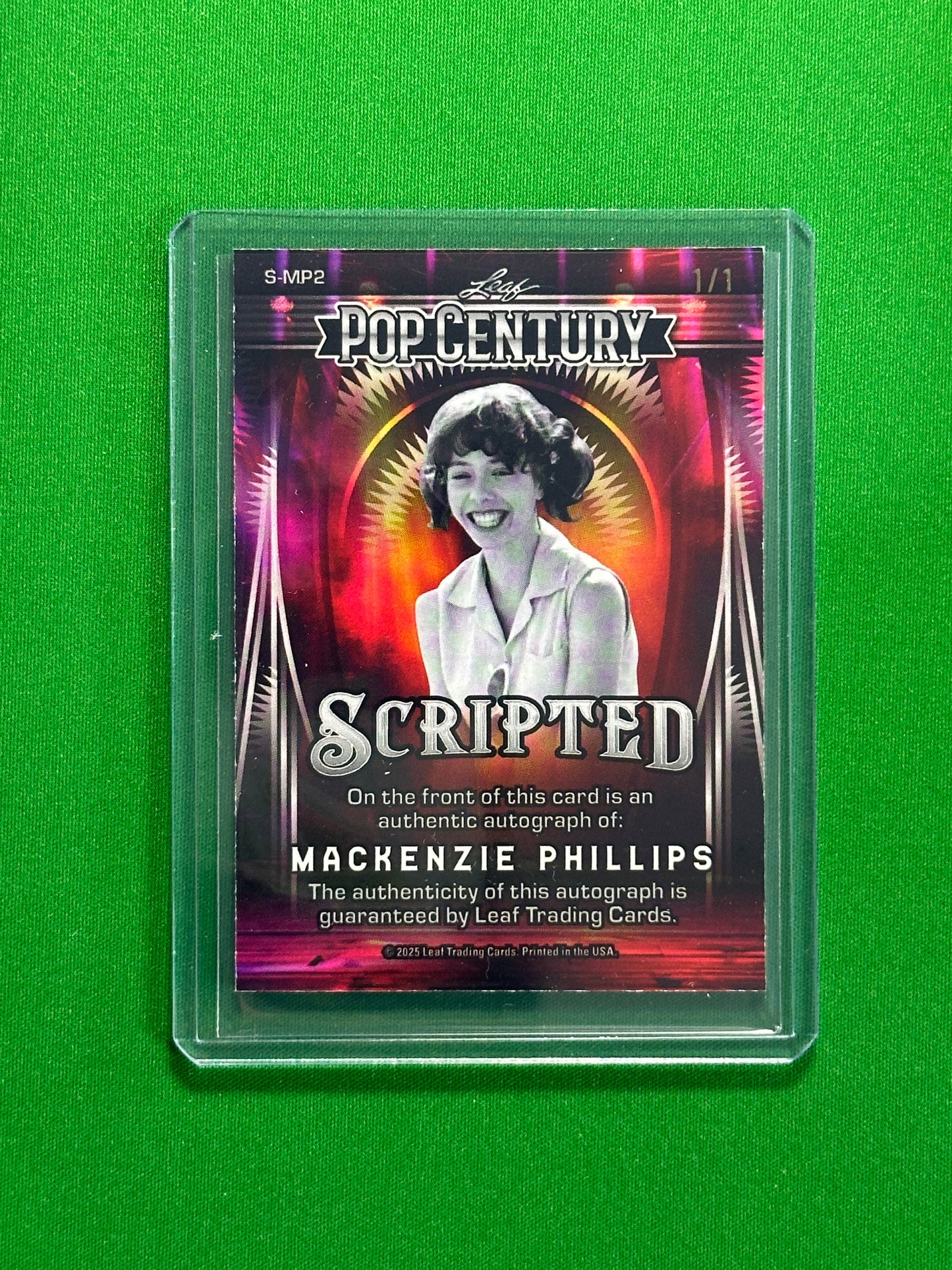 Mackenzie Phillips Autograph 1/1 - Leaf Pop Century 2025