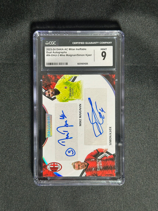 Mike Maignan & Simon Kjaer Dual Autograph 5/10 - DAKA AC Milan 2023/24