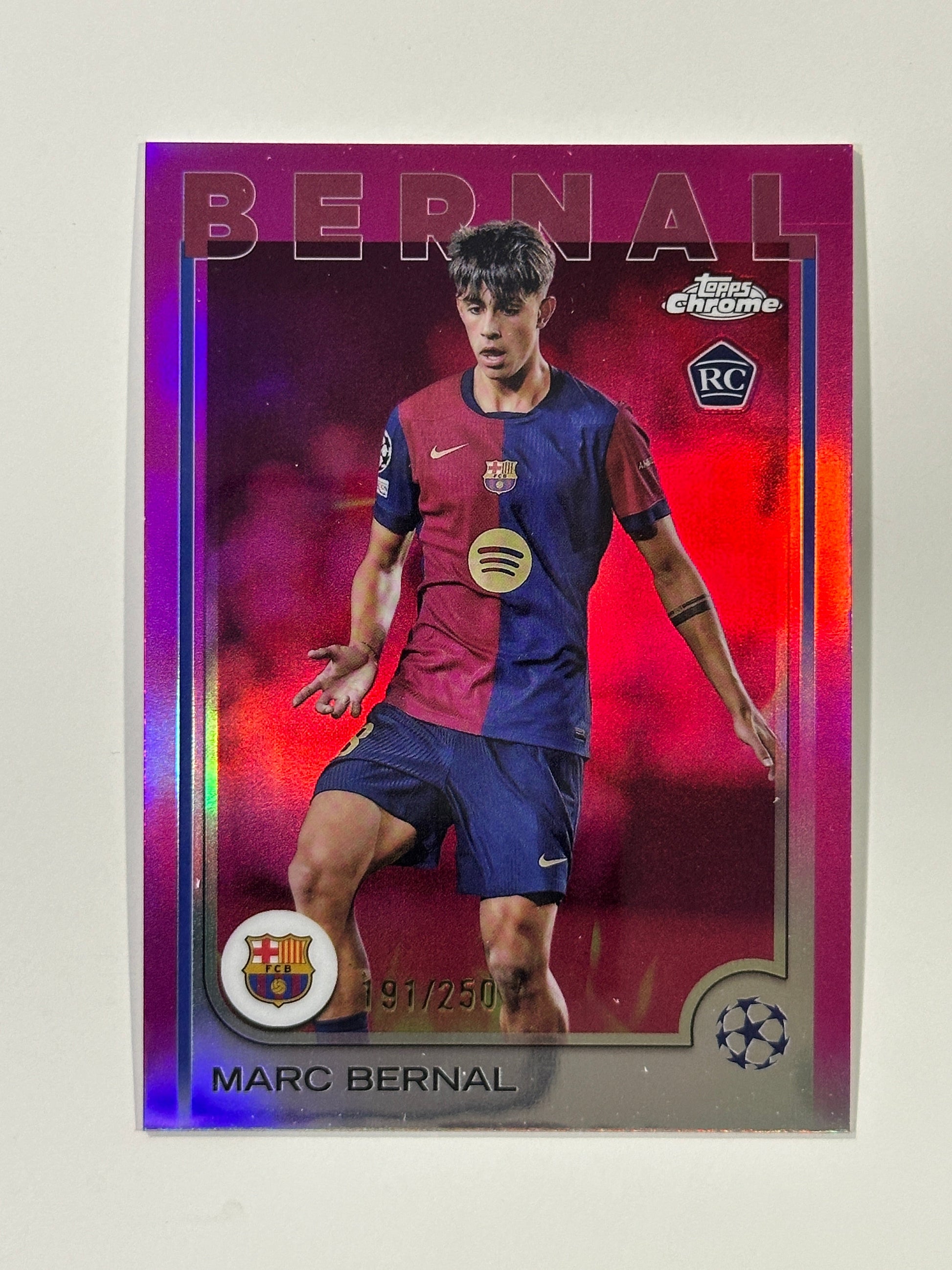 Marc Bernal Numbered Parallel 191/250 - Topps Chrome 2024/25