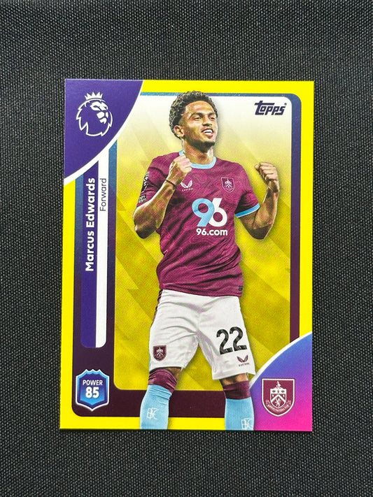 Marcus Edwards Yellow Parallel Base - Topps Premier League 2026