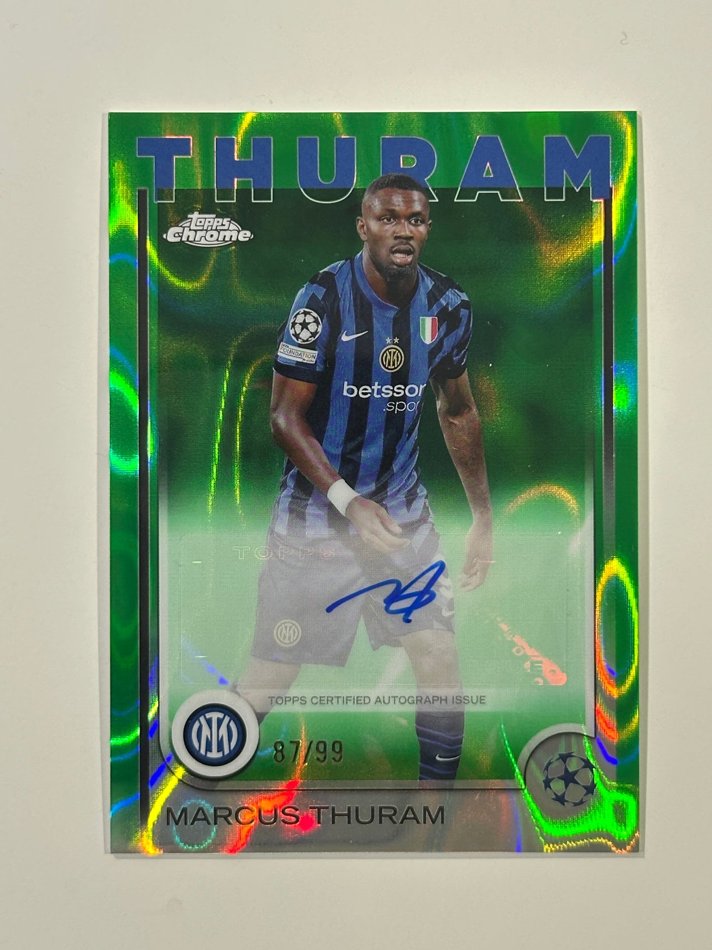 Marcus Thuram Autograph 87/99 - Topps Chrome 2024/25
