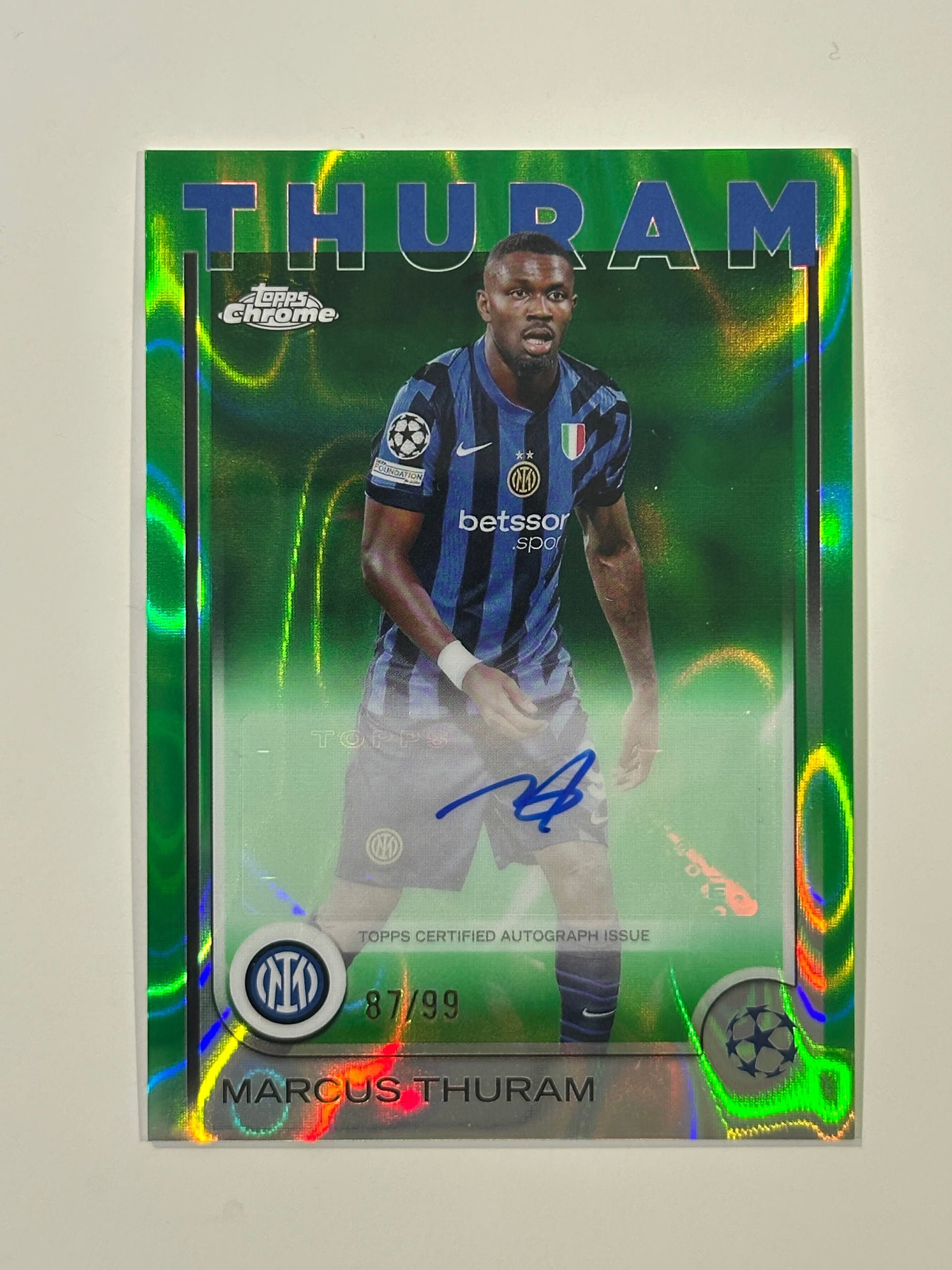Marcus Thuram Autograph 87/99 - Topps Chrome 2024/25