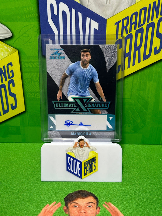 Mario Gila Autograph 4/7 - Leaf Ultimate Soccer 2022