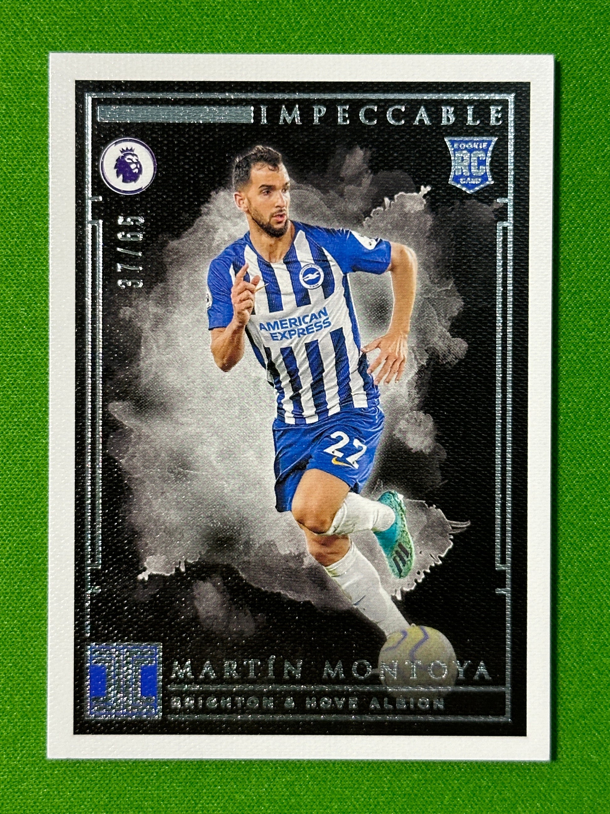 Martin Montoya 37/65 - Brighton - Panini Impeccable 2019/20 Front