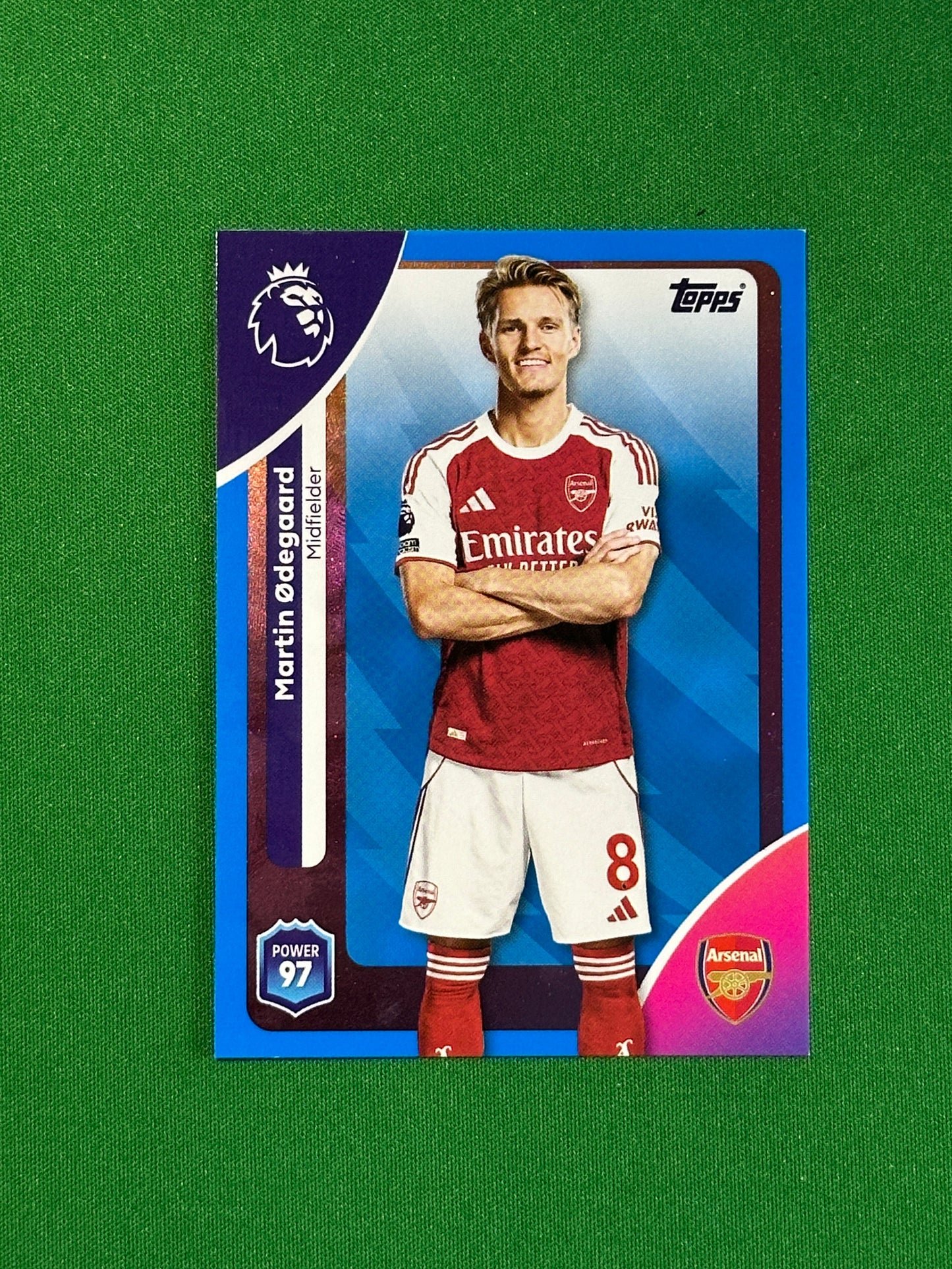Martin Odegaard Blue Parallel Base - Topps Premier League 2026