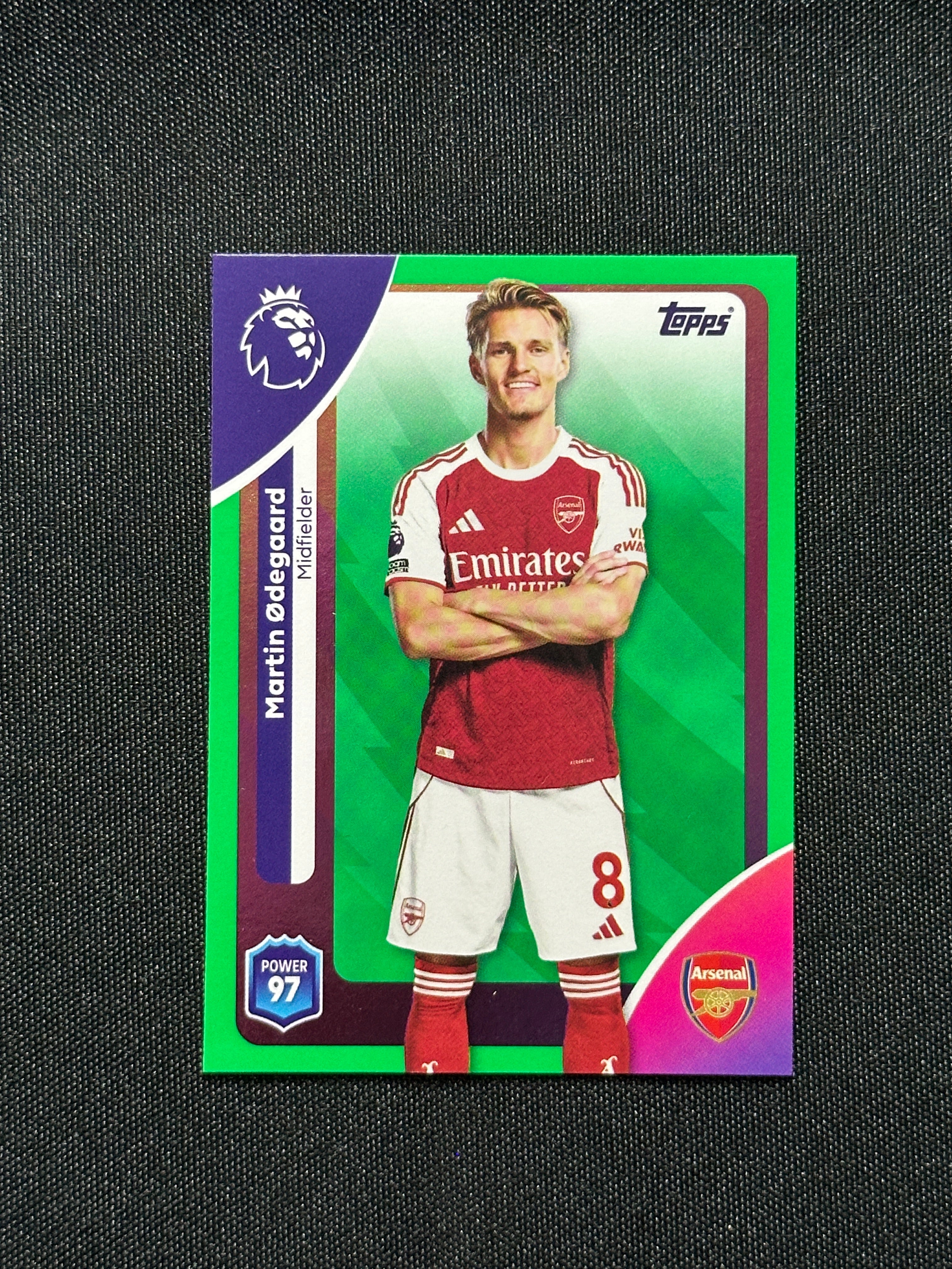 Martin Odegaard Green Parallel Base - Topps Premier League 2026