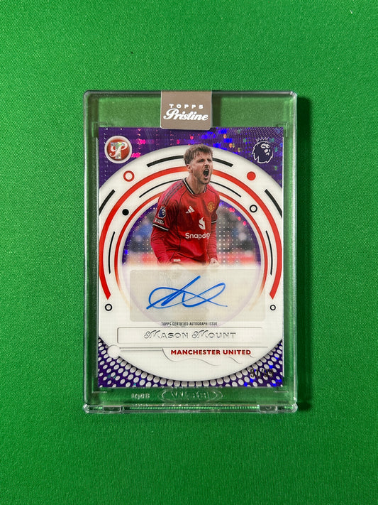Mason Mount Autograph 91/99 Manchester United Topps PL Pristine 2025/26 football card