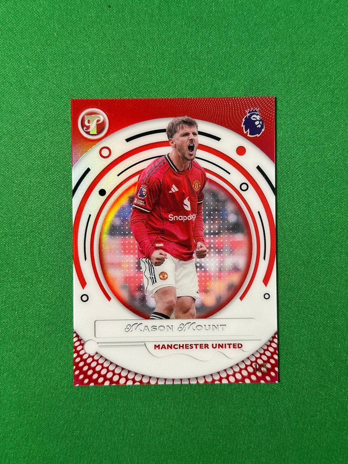 Mason Mount Red Parallel 1/5 Manchester United Topps PL Pristine 2025/26 football card