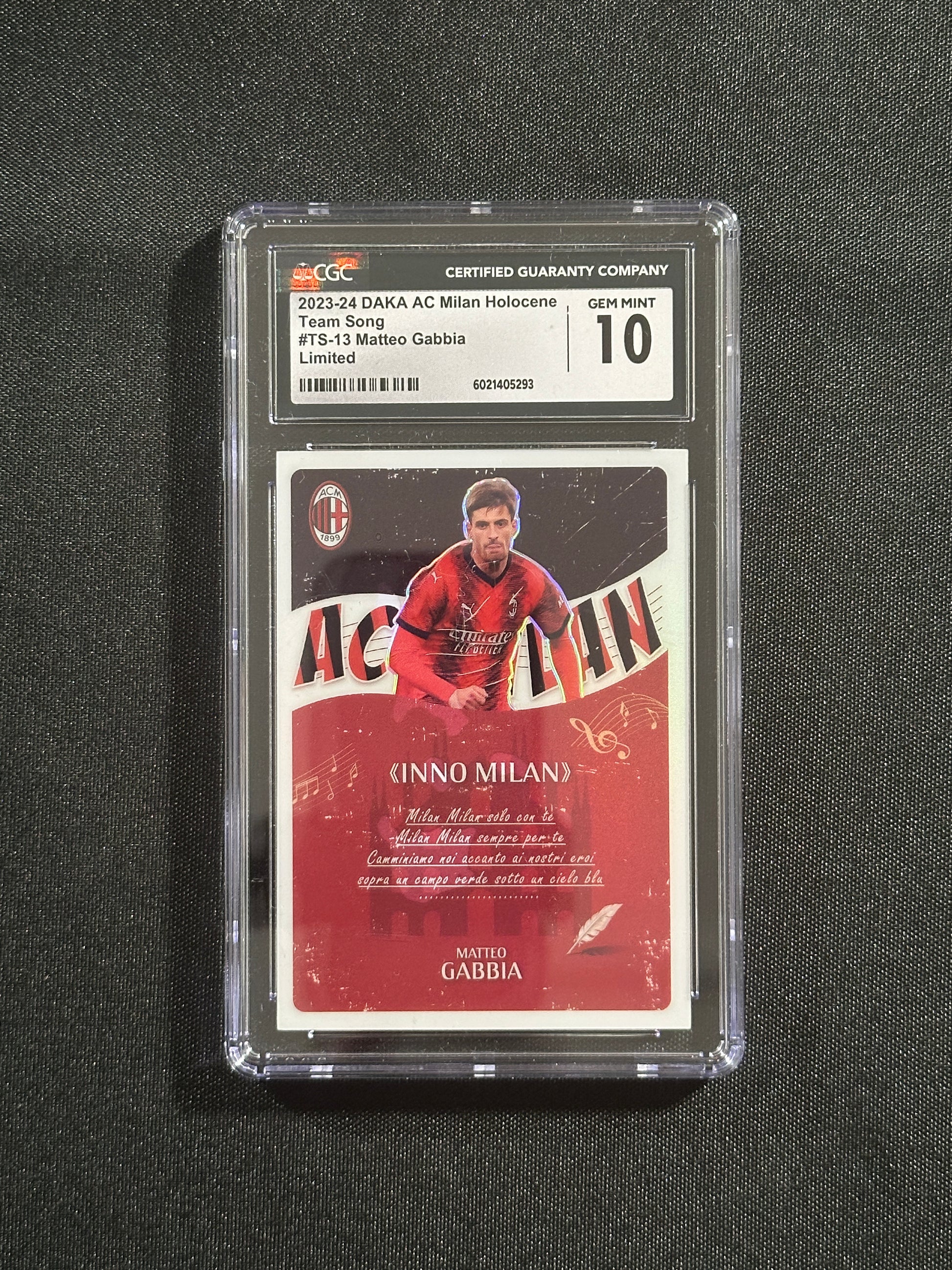 Matteo Gabbia Numbered Parallel 14/16 CGC10 - DAKA AC Milan 2023/24