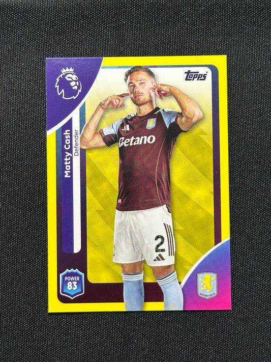 Matty Cash Yellow Parallel Base - Topps Premier League 2026