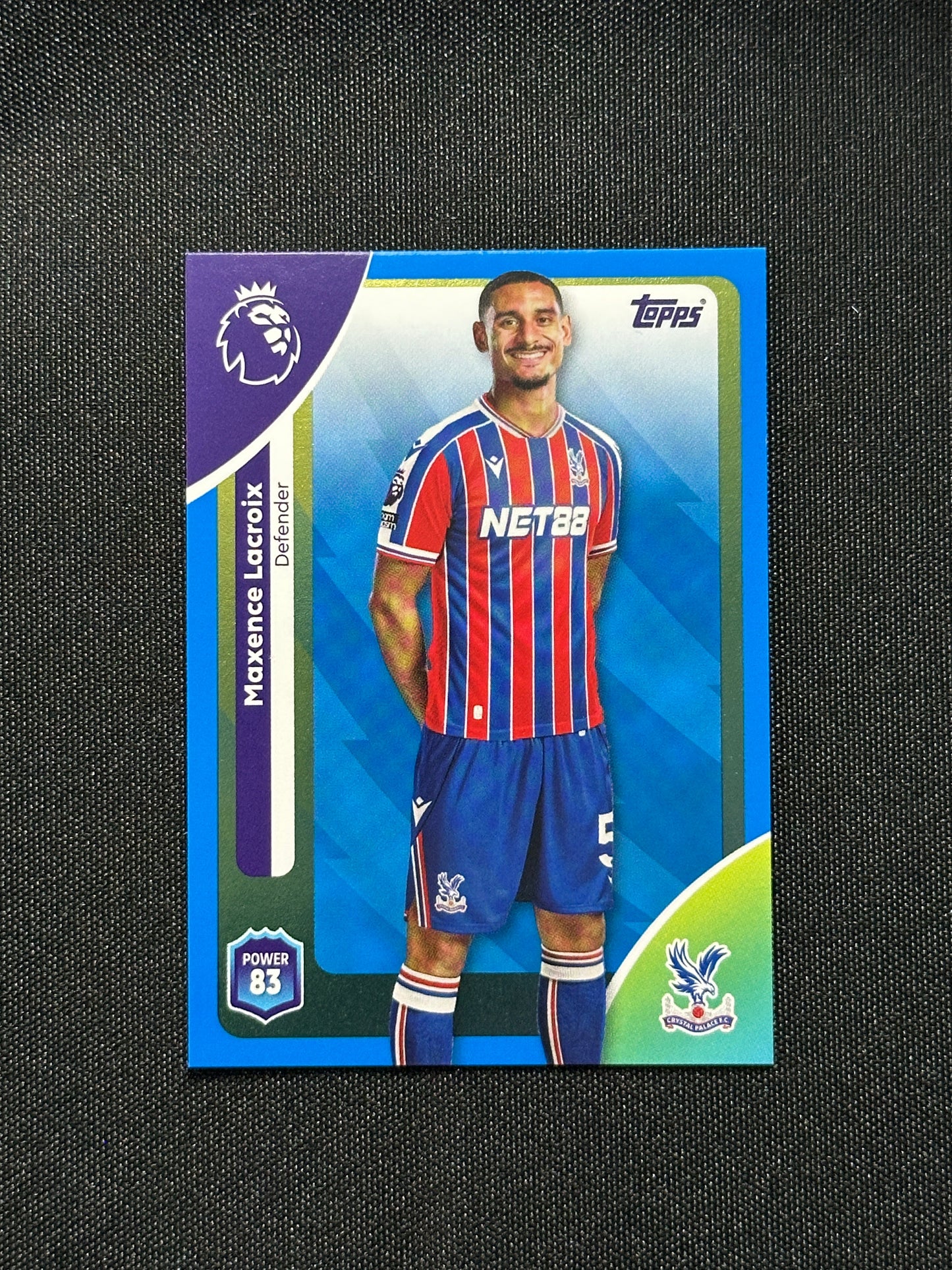 Maxence Lacroix Blue Parallel Base - Topps Premier League 2026