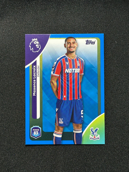 Maxence Lacroix Blue Parallel Base - Topps Premier League 2026