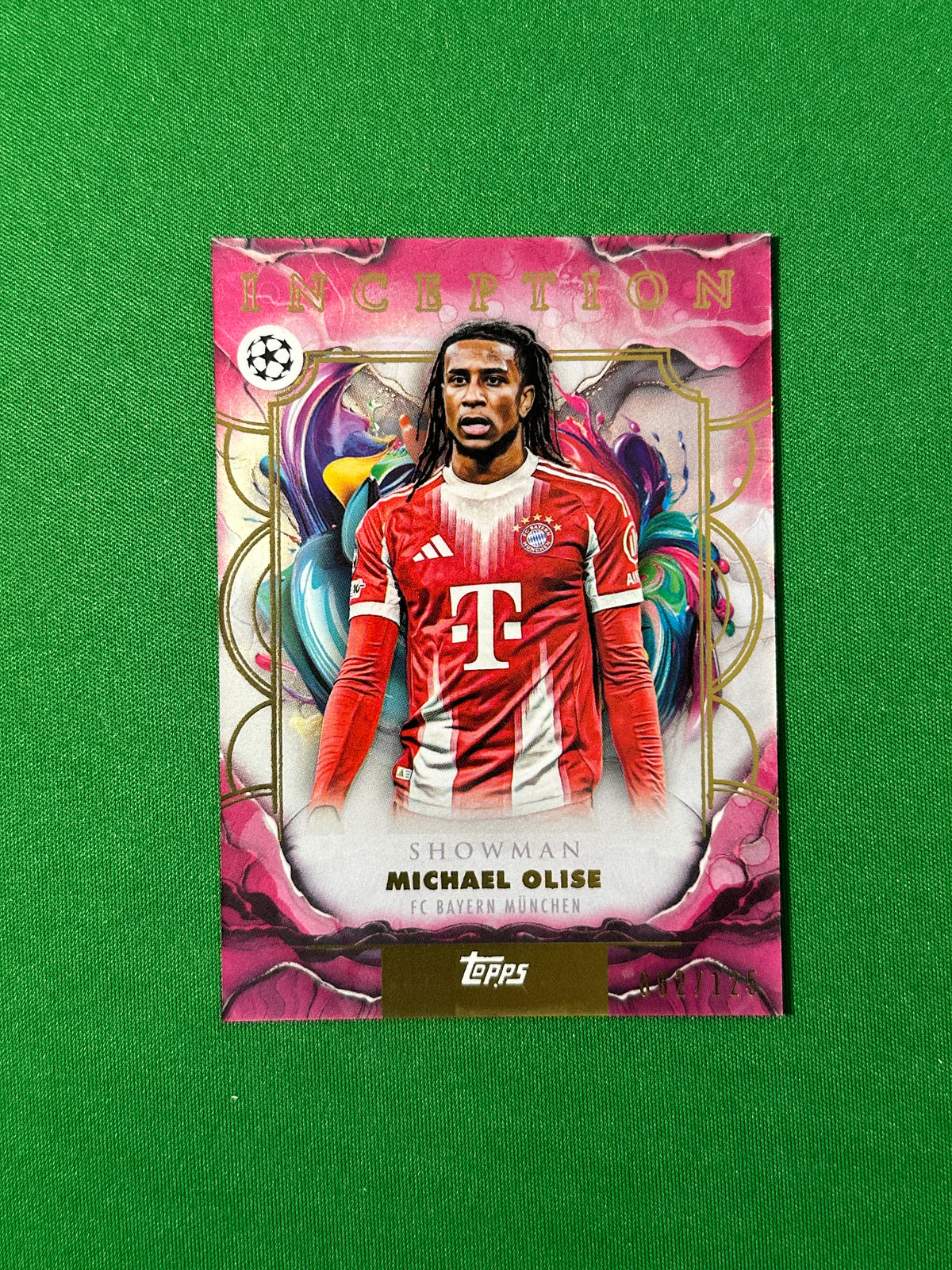Michael Olise Parallel 082/125 FC Bayern München Topps PL Inception 2025/26 football card