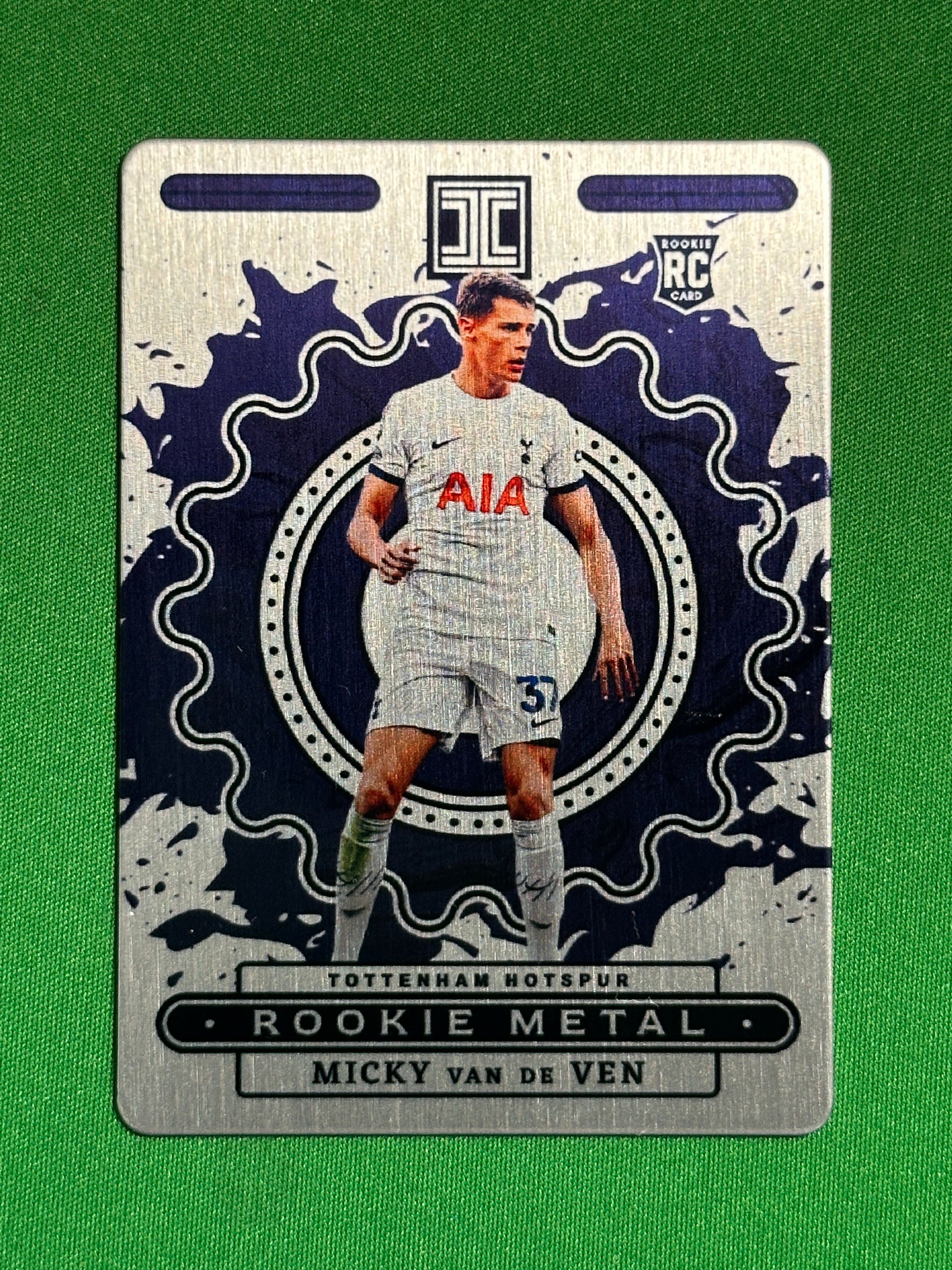 Micky Van De Ven Rookie Metal 72/74 - Tottenham Hotspur - Panini Impeccable 2023/24 Front