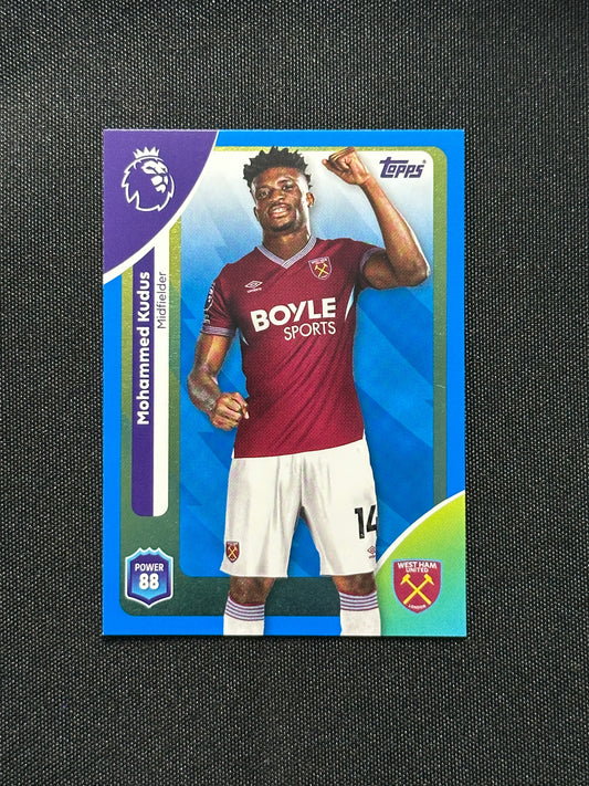 Muhammad Kudus Blue Parallel Base - Topps Premier League 2026