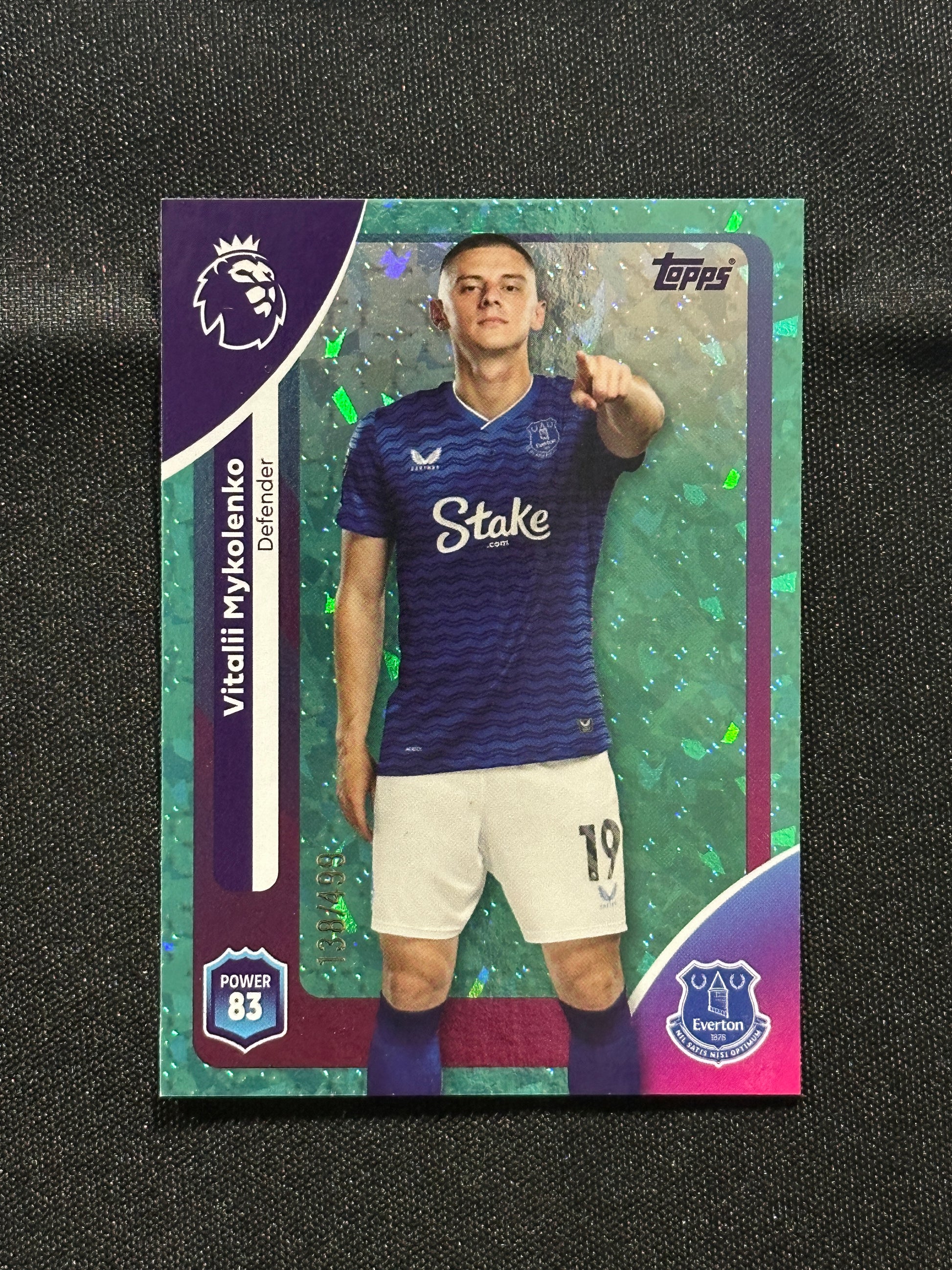 Vitalii Mykolenko Numbered Parallel 138/499 - Topps Premier League 2026