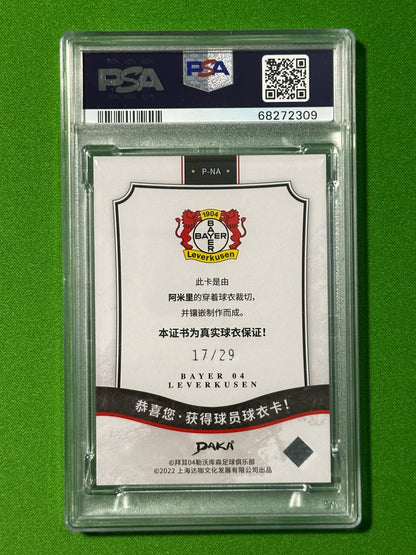 Nadiem Amiri Patch 17/29 - DAKA Bayer Leverkusen 2021-22 - PSA 8