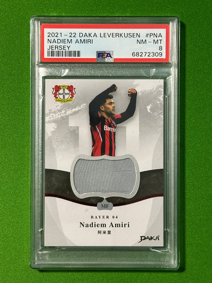 Nadiem Amiri Patch 17/29 - DAKA Bayer Leverkusen 2021-22 - PSA 8