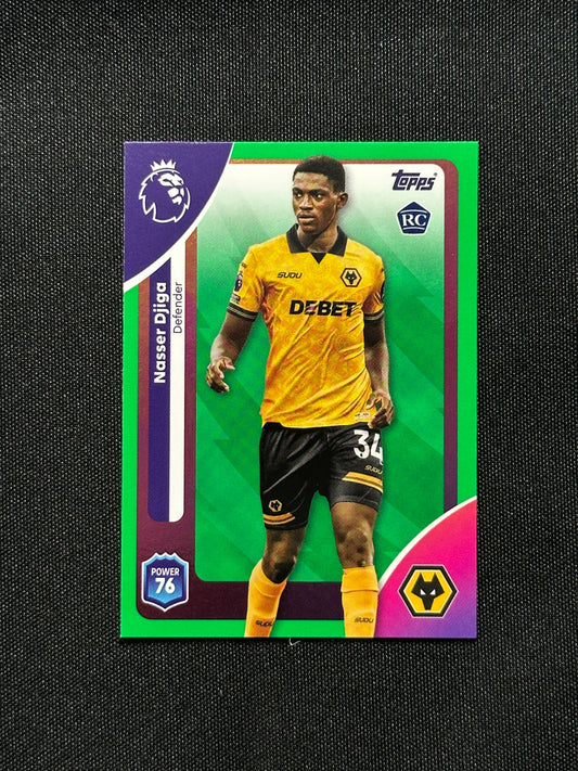 Nasser Djiga Green Parallel Base - Topps Premier League 2026