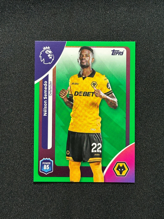 Nelson Semedo Green Parallel Base - Topps Premier League 2026