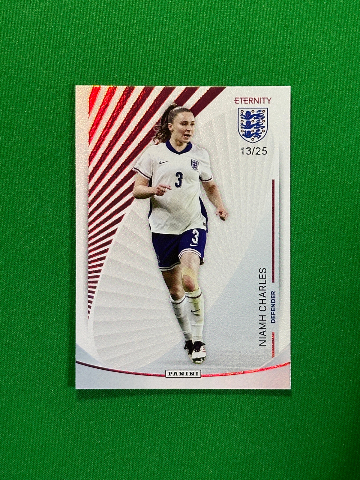 Niamh Charles Numbered parallel card 13/25 - Panini Lionesses Eternity 2025