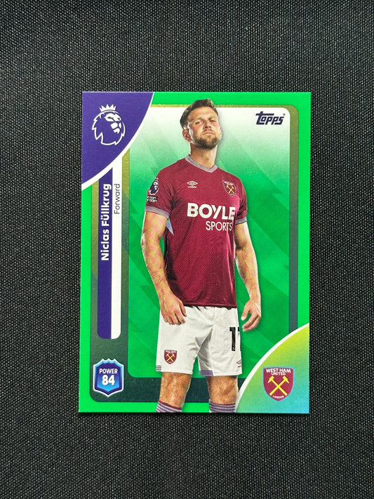 Niclas Fullkrung Green Parallel Base - Topps Premier League 2026