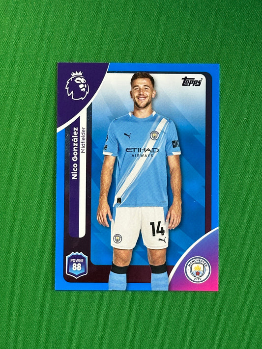 Nico Gonzalez Blue Parallel Base - Topps Premier League 2026
