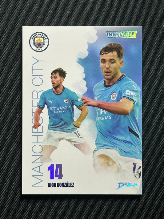 Nico Gonzalez Numbered Parallel 060/199 - Daka Manchester City One & Two 2024/25