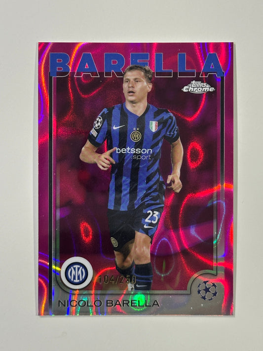 Nicolo Barella Numbered Parallel 104/250 - Topps Chrome 2024/25