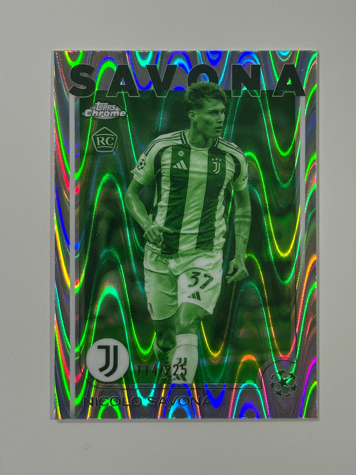 Nicolo Savona Numbered parallel card 114/225 - Topps Chrome 2024/25