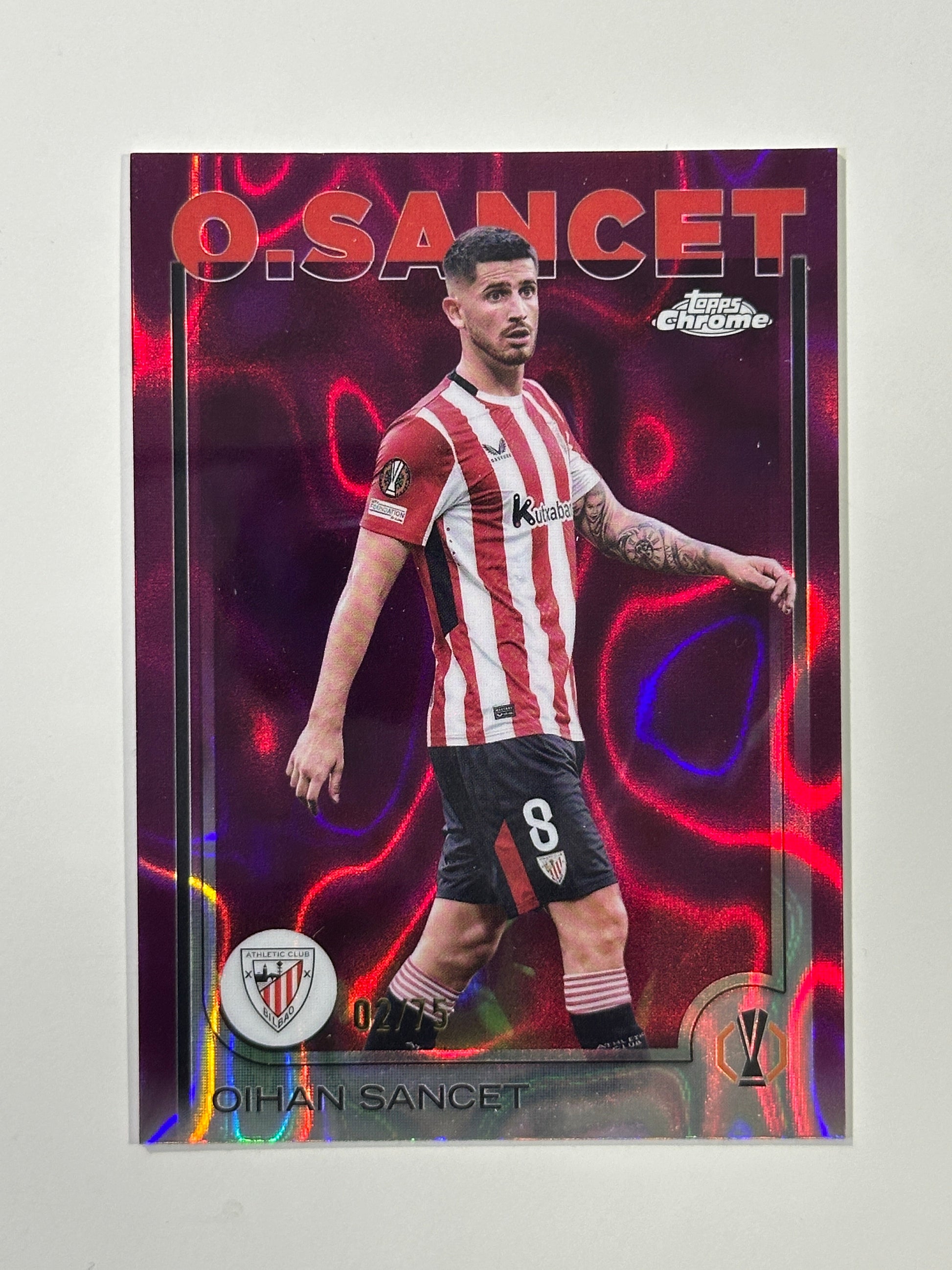 Oihan Sancet Numbered Parallel 2/75 - Topps Chrome 2024/25