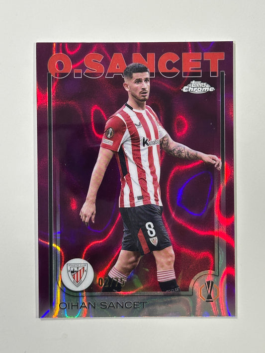 Oihan Sancet Numbered Parallel 2/75 - Topps Chrome 2024/25