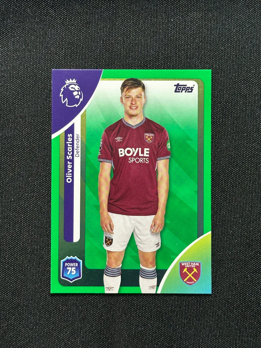 Oliver Scarles Green Parallel Base - Topps Premier League 2026