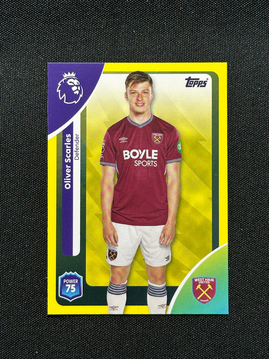 Oliver Scarles Yellow Parallel Base - Topps Premier League 2026