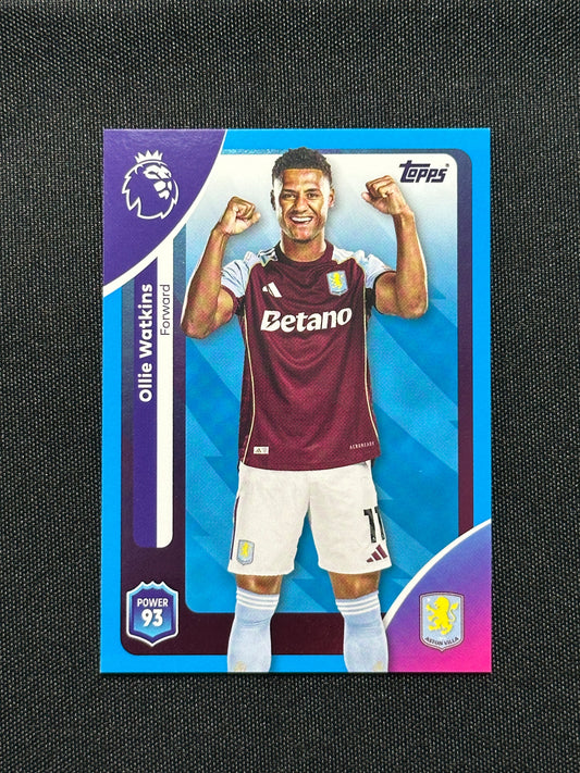Ollie Watkins Blue Parallel Base - Topps Premier League 2026