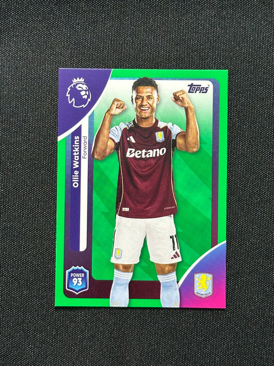 Ollie Watkins Green Parallel Base - Topps Premier League 2026