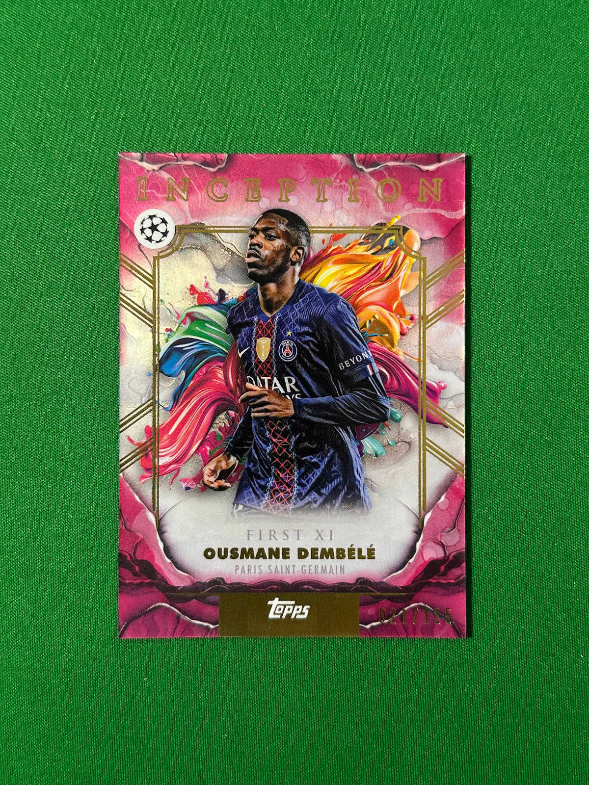 Ousmane Dembélé Parallel 021/125 Paris Saint-Germain Topps PL Inception 2025/26 football card