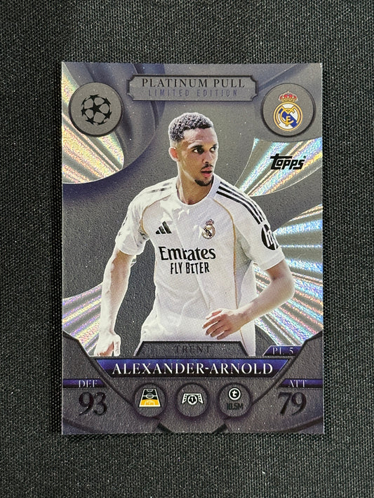 PL 5 Trent Alexander-Arnold Real Madrid Platinum Pull - Topps Match Attax 2025/26